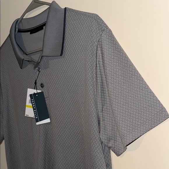 New Perry Ellis Gray Polo Shirt Classic Design - Picture 3 of 9